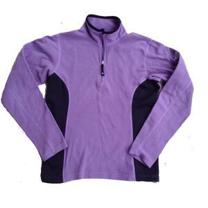 The North Face lightweight fleece 1/4 zip purple M